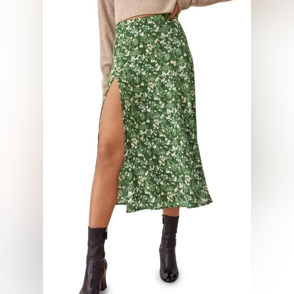 Reformation Zoe Slit Midi Skirt size 8 - worn once!